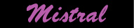 Bootnaam lettertype: Mistral