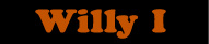 Bootnaam lettertype: Willy