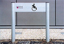 Signalisatie buiten - Parkeerbord met 2 staanders