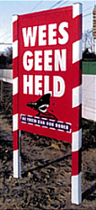 Signalisatie buiten - Opvallende staander
